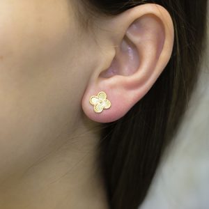 Brinco Inspiração Van Cleef Vintage Dourado
