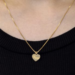 Colar Pingente Coração Vovó