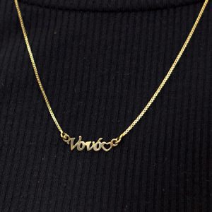 Colar de Malha Veneziana c/ Pingente Vovó